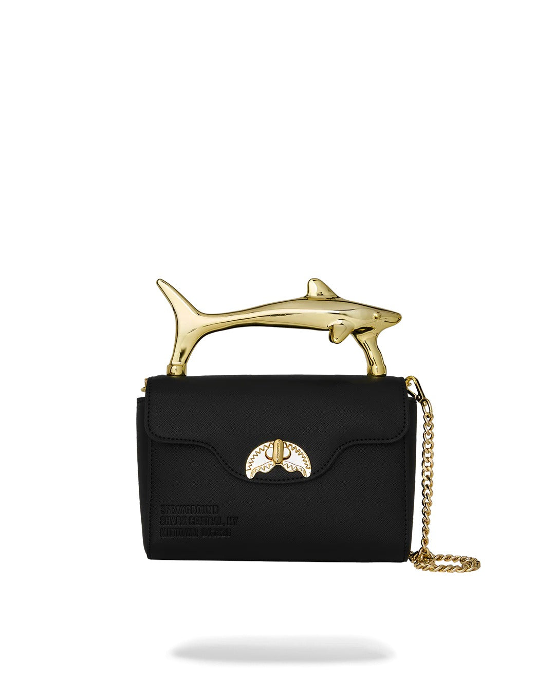 Sac à main - BLACKED OUT EMBOSSED GOLD SHARK HANDBAG - SPRAYGROUND-Magna-Carta Image principale du produit