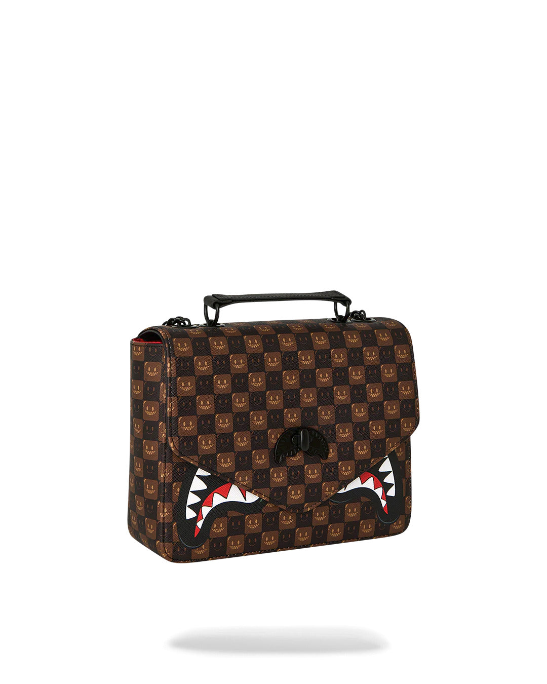 Sac à main - SHARKS IN PARIS WTF BUBBLE BROWN CHECK HANDBAG - SPRAYGROUND-Magna-Carta