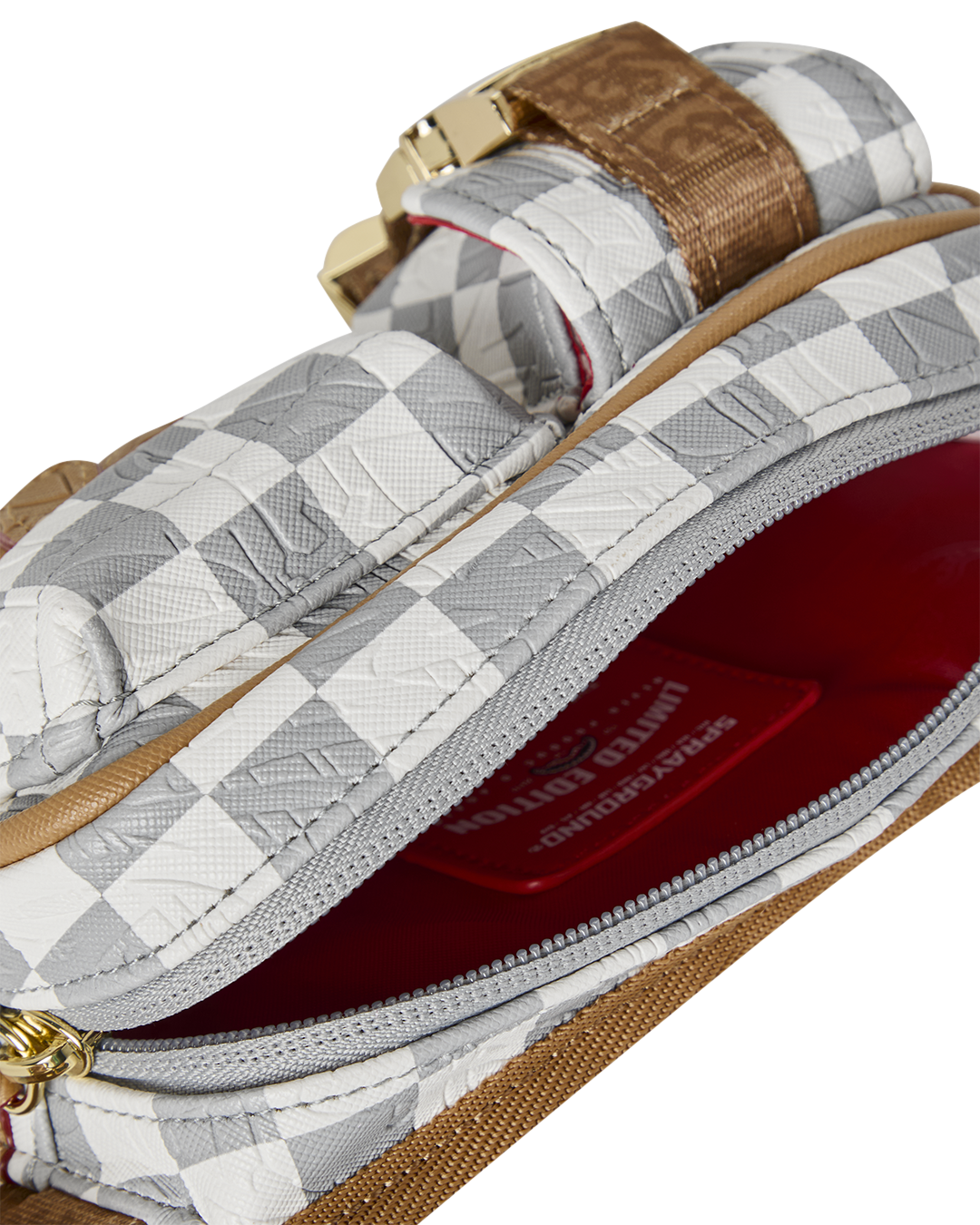 Sac bandoulière - EMBOSSED CREAM CHECK CARGO CROSSBODY - SPRAYGROUND-Magna-Carta