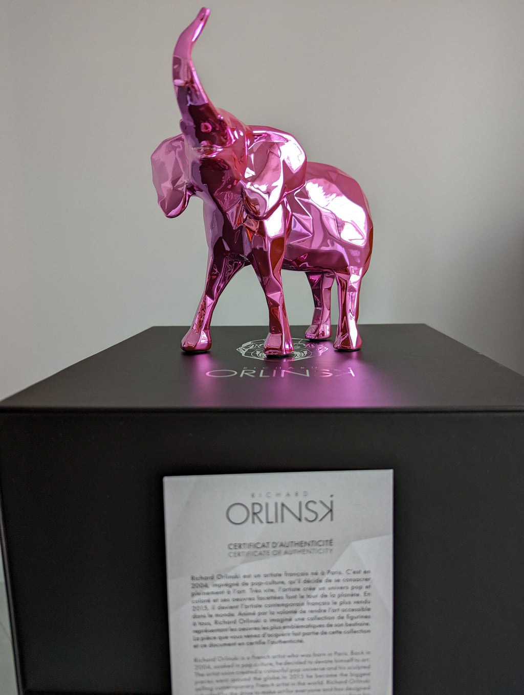 Sculpture Elephant Spirit Pink Edition by Richard Orlinski-Magna-Carta