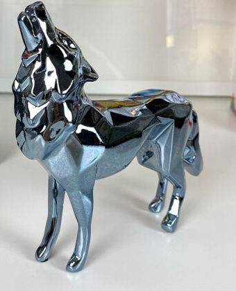 Sculpture Wolf Spirit Pearl Grey Edition by Richard Orlinski-Magna-Carta