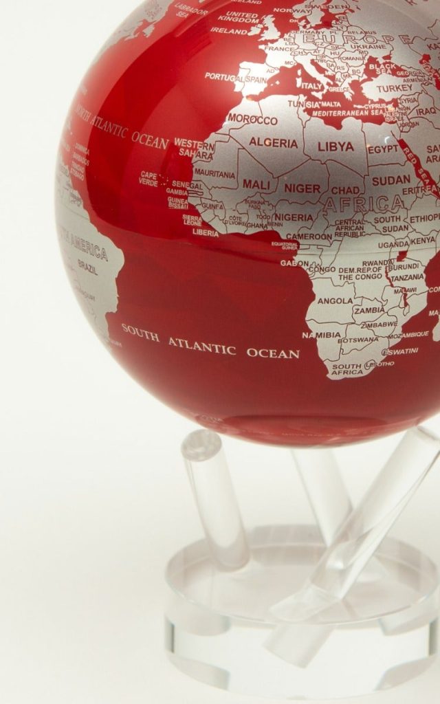 Silver and Red - ISR - MOVA Globes-Magna-Carta