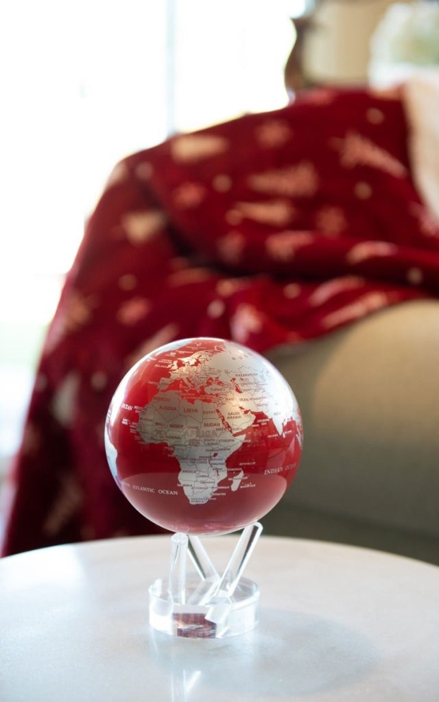 Silver and Red - ISR - MOVA Globes-Magna-Carta