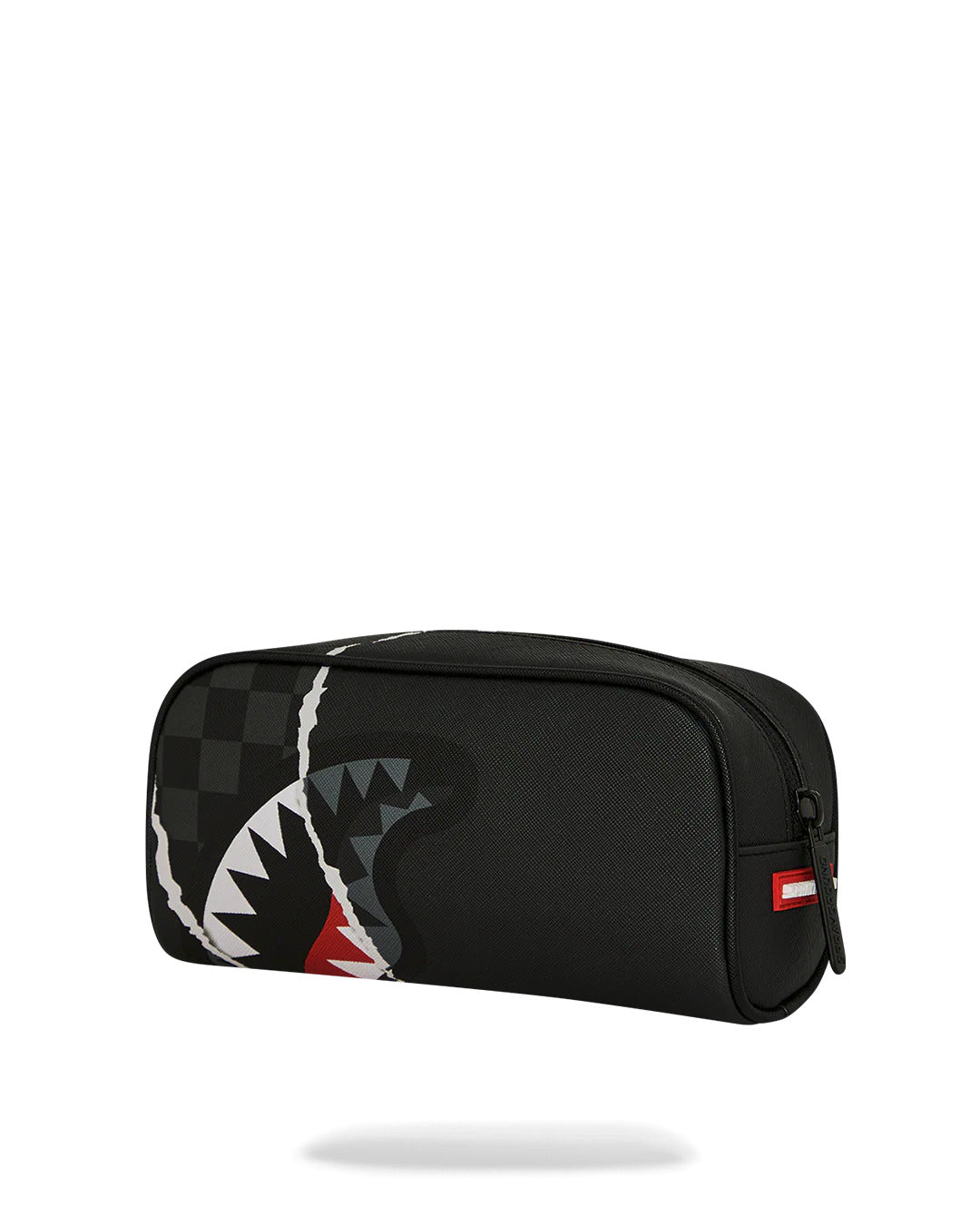 TROUSSE - CENTER RIP REVEALING GRAY CHECK POUCH - SPRAYGROUND-Magna-Carta