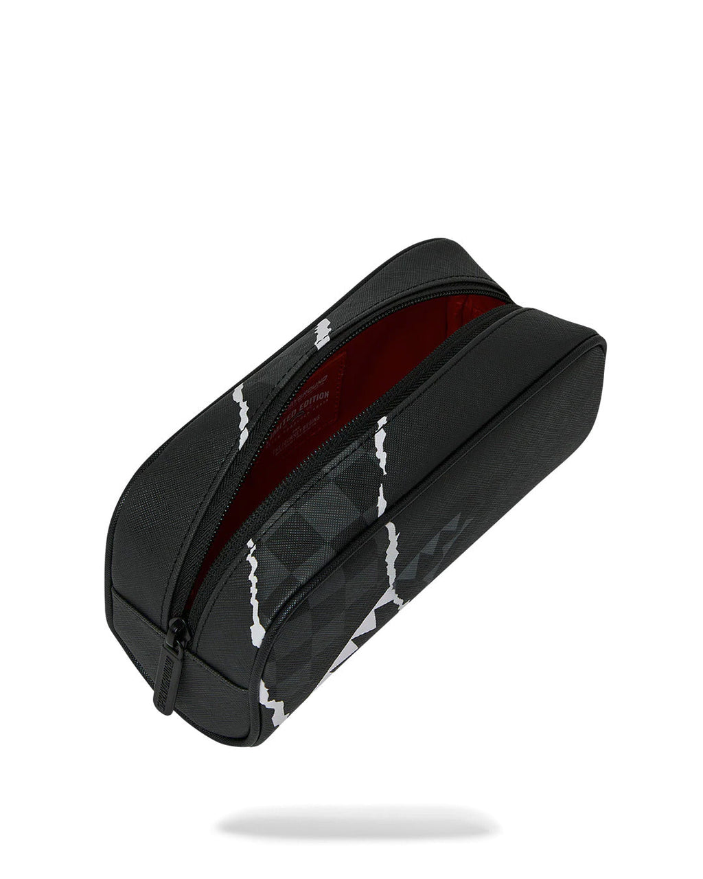 TROUSSE - CENTER RIP REVEALING GRAY CHECK POUCH - SPRAYGROUND-Magna-Carta