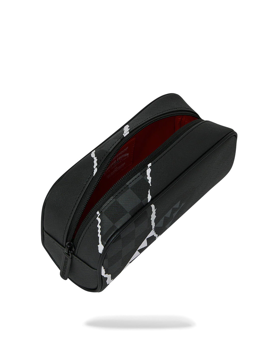 TROUSSE - CENTER RIP REVEALING GRAY CHECK POUCH - SPRAYGROUND-Magna-Carta