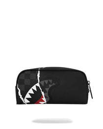 TROUSSE - CENTER RIP REVEALING GRAY CHECK POUCH - SPRAYGROUND-Magna-Carta