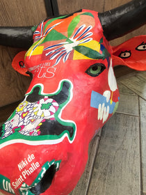 Trophée de taureau en papier mâché - Aude Goalec et Nicole Jacobs-Magna-Carta