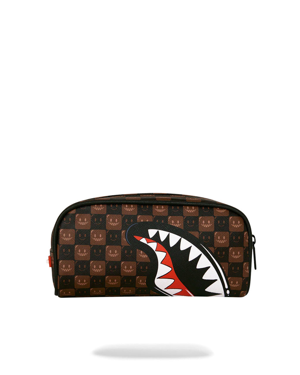 Trousse - SHARKS IN PARIS WTF BUBBLE BROWN CHECK POUCH - SPRAYGROUND-Magna-Carta