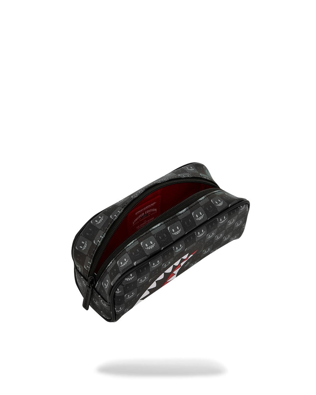 Trousse - SHARKS IN PARIS WTF BUBBLY BLACK CHECK POUCH - SPRAYGROUND-Magna-Carta
