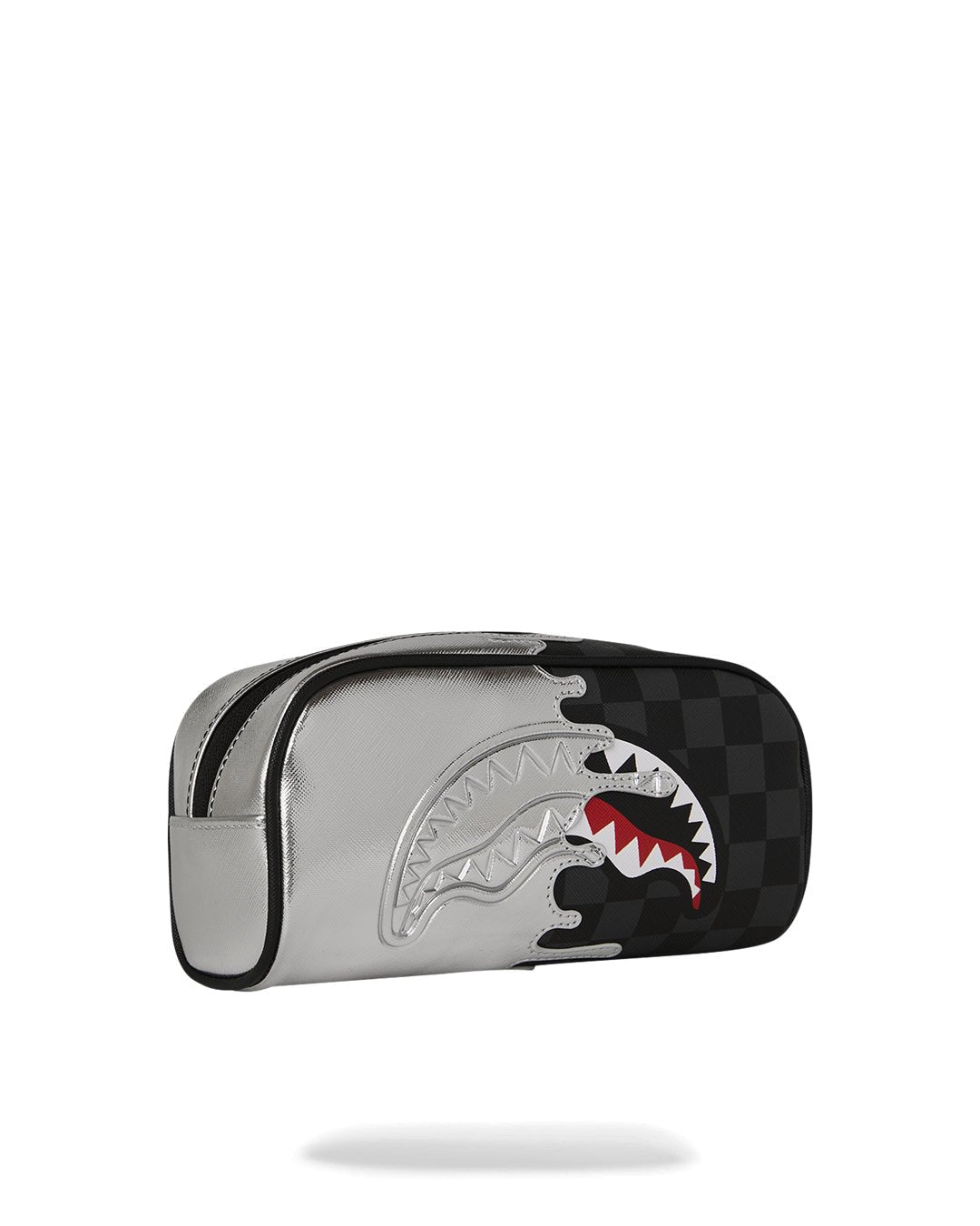 Trousse - SILVER SIDE DRIP BLACK CHECK PENCIL POUCH - SPRAYGROUND-Magna-Carta