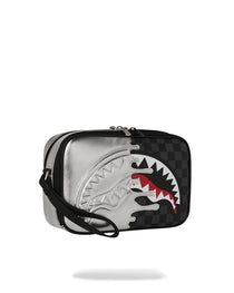 Trousse de toilette - SILVER SIDE DRIP BLACK CHECK BRICK TOILETRY - SPRAYGROUND-Magna-Carta