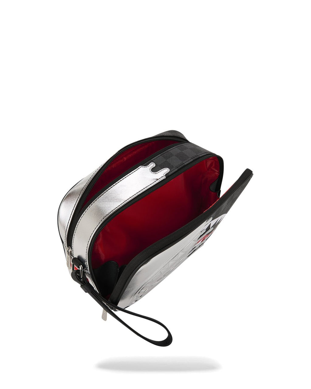 Trousse de toilette - SILVER SIDE DRIP BLACK CHECK BRICK TOILETRY - SPRAYGROUND-Magna-Carta