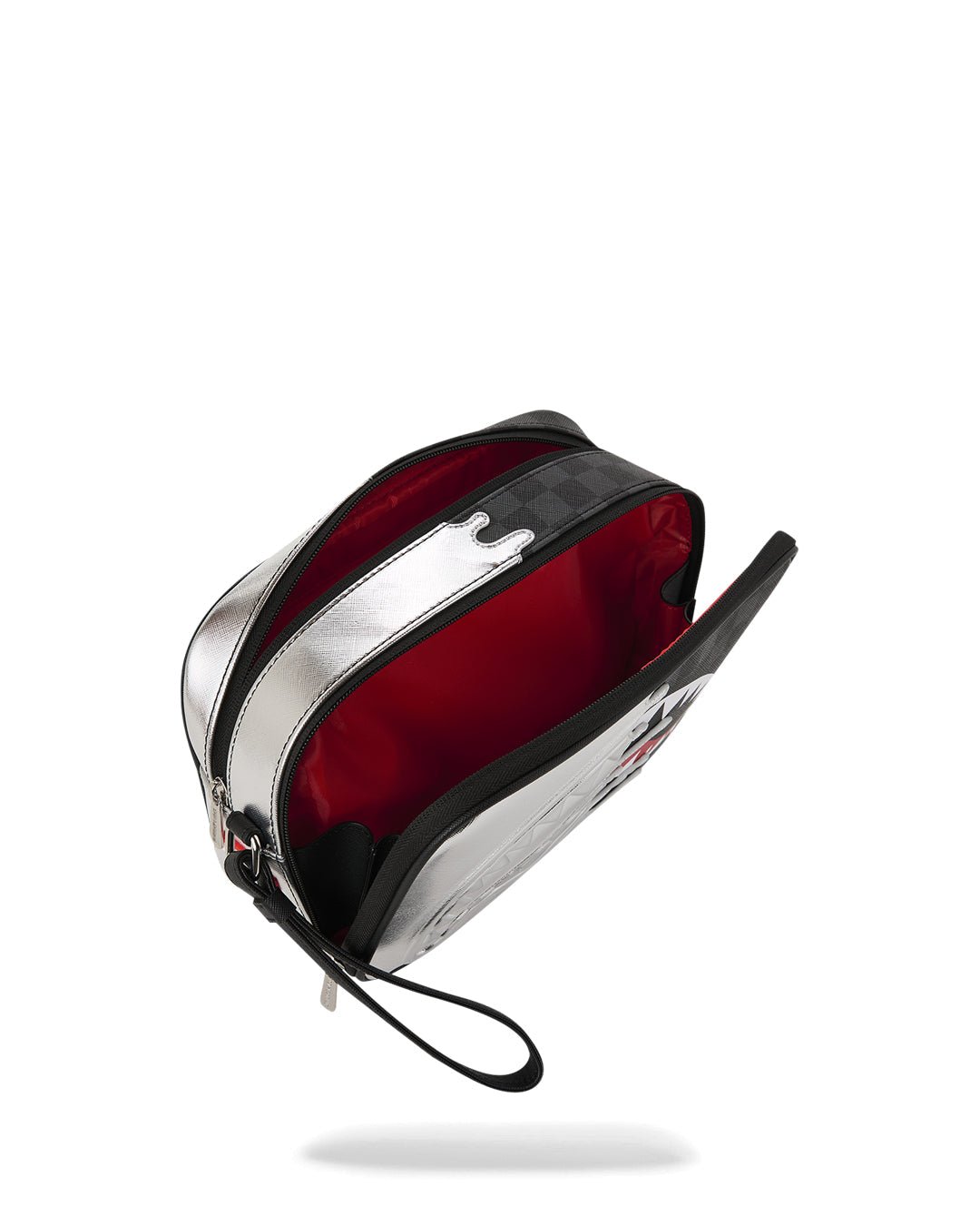 Trousse de toilette - SILVER SIDE DRIP BLACK CHECK BRICK TOILETRY - SPRAYGROUND-Magna-Carta
