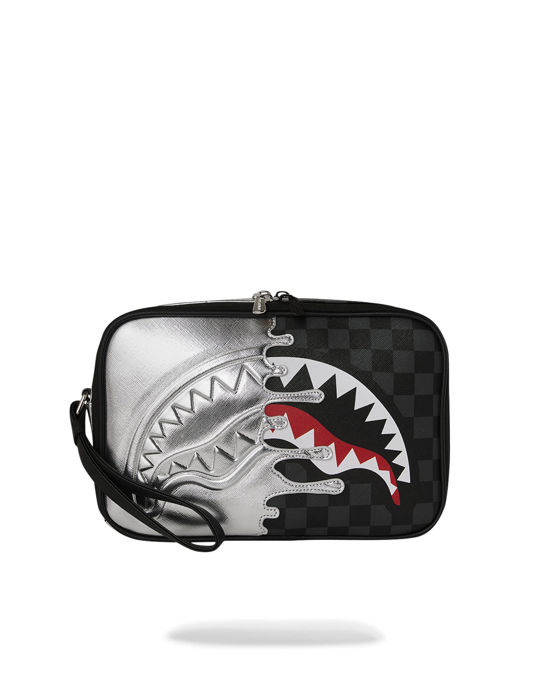 Trousse de toilette - SILVER SIDE DRIP BLACK CHECK BRICK TOILETRY - SPRAYGROUND-Magna-Carta Image principale du produit