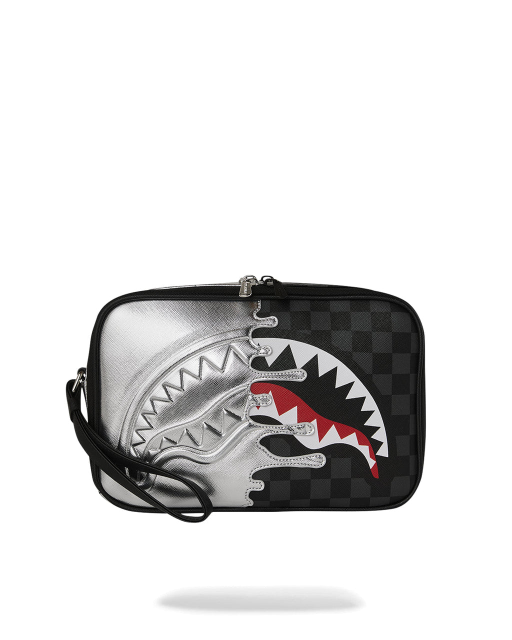Trousse de toilette - SILVER SIDE DRIP BLACK CHECK BRICK TOILETRY - SPRAYGROUND-Magna-Carta