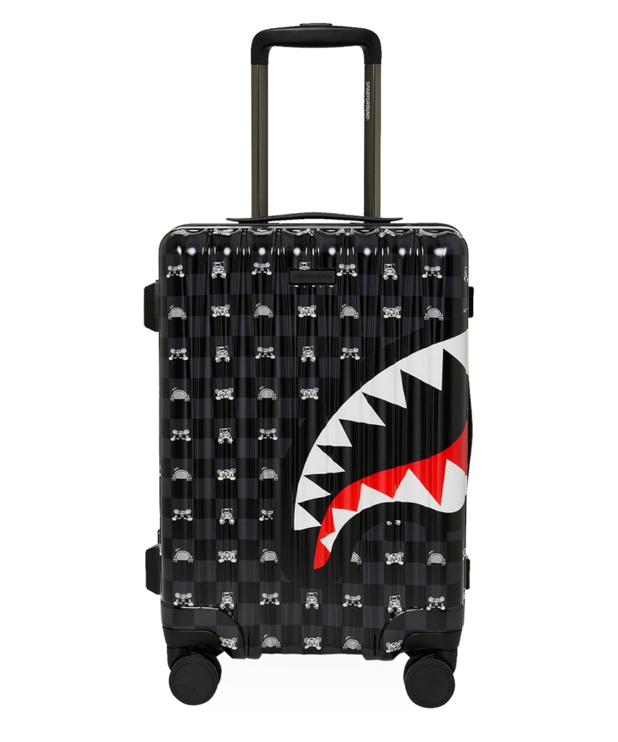Valise - GRAY PEEKING CHARACTER CHECK CARRY-ON LUGGAGE - SPRAYGROUND-Magna-Carta Main image