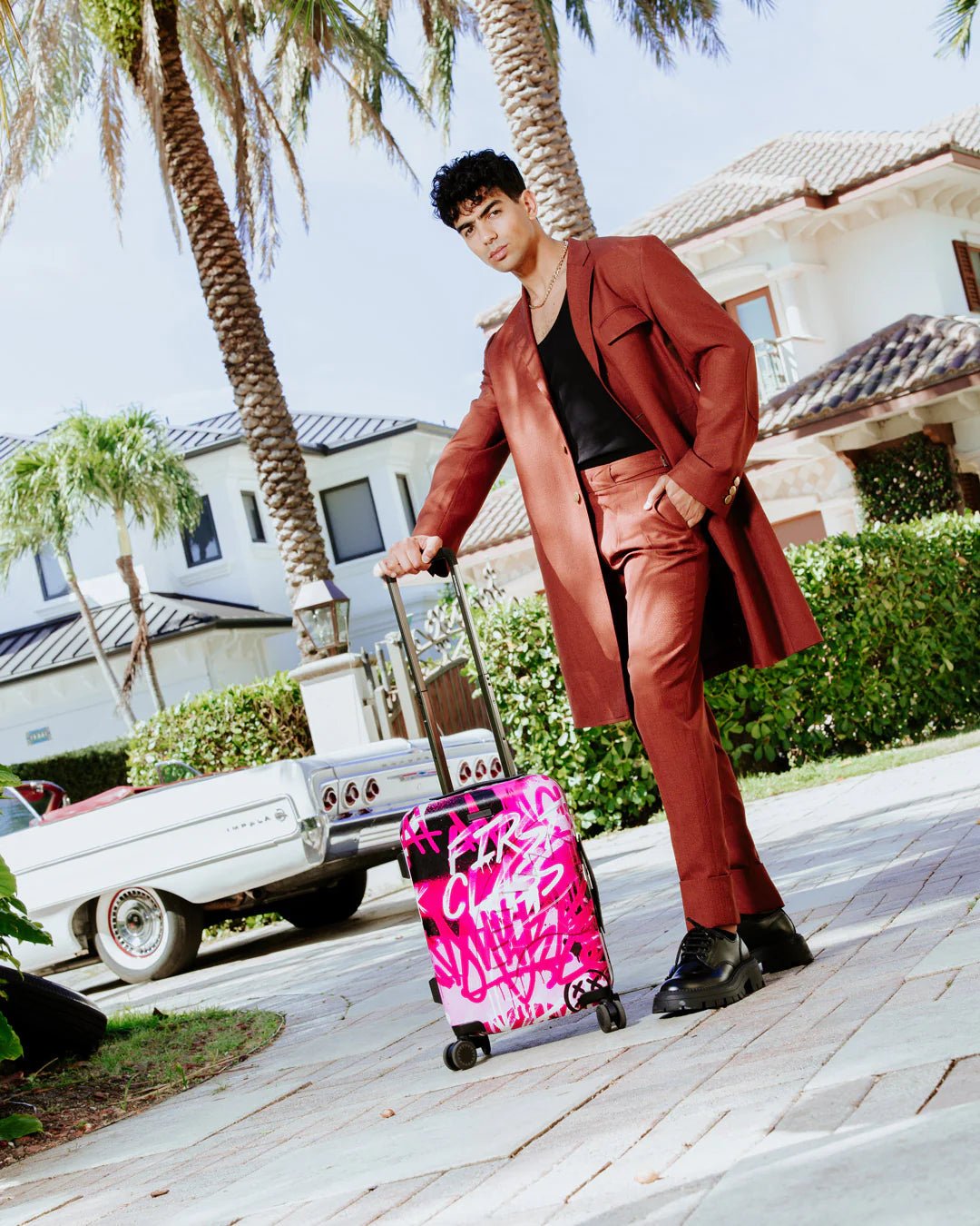Valise - Pink Graff City Carryon Hard Luggage - SPRAYGROUND-Magna-Carta