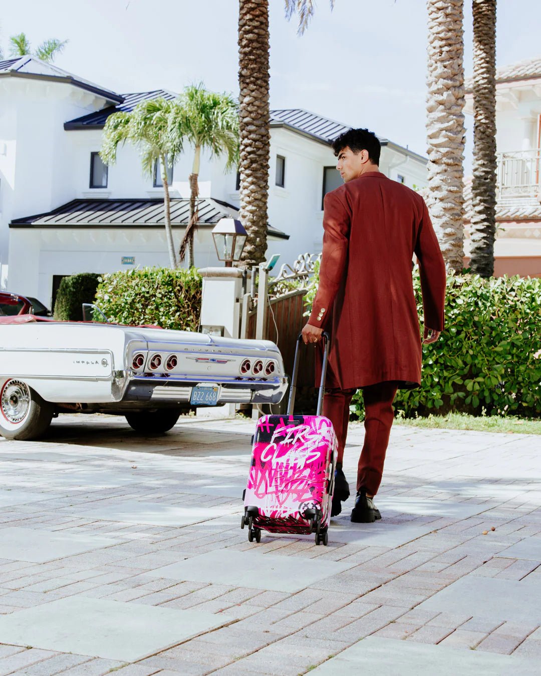 Valise - Pink Graff City Carryon Hard Luggage - SPRAYGROUND-Magna-Carta