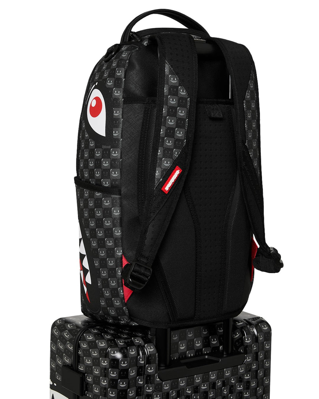 Valise - SHARKS IN PARIS WTF BUBBLY BLACK CHECK CARRY-ON LUGGAGE - SPRAYGROUND-Magna-Carta