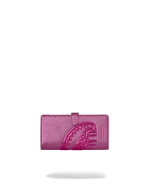 Portefeuille - METALLIC PINK METALLIC DRIP SINGLE FOLD WALLET - SPRAYGROUND