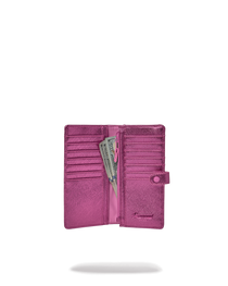 Portefeuille - METALLIC PINK METALLIC DRIP SINGLE FOLD WALLET - SPRAYGROUND