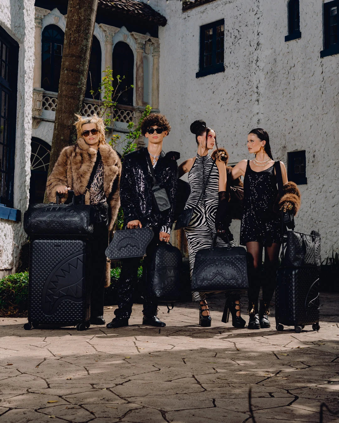 Sprayground Raised Check Briefcase Bag noir - vue 5