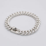 Bracelet homme gourmette maillon avec tête de mort en argent - Black Rock Jewel-Magna-Carta