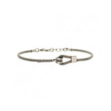 Bracelet HORIZONTALE en Corde de Basse Argentée vieillie - Sing a Song-Magna-Carta