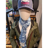 Écharpe en coton indigo  bleue et blanche - Il Bussetto