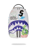 Sac à dos - SHARK CENTRAL STENCILS WHITE DLXSV BACKPACK - SPRAYGROUND