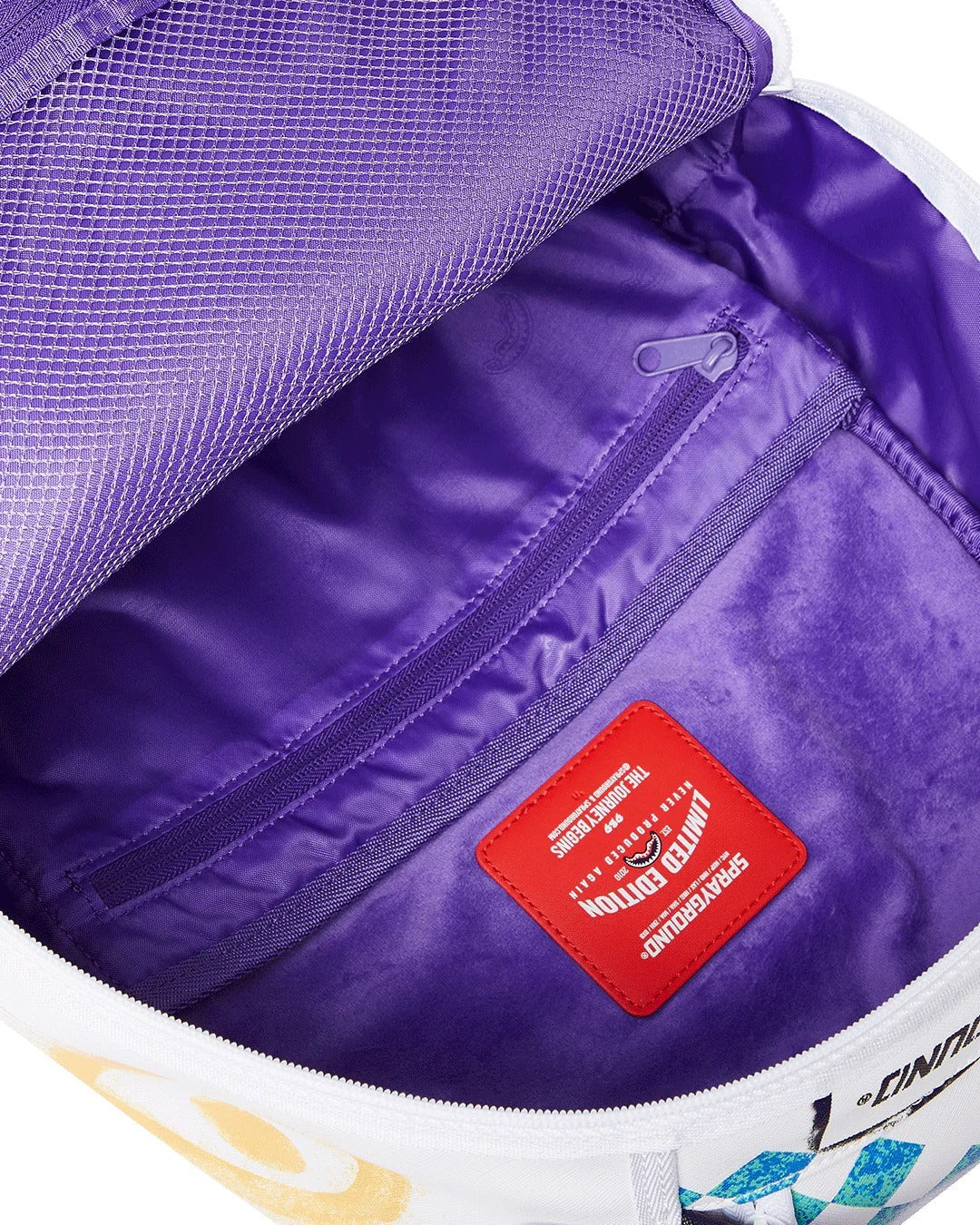 Sac à dos - SHARK CENTRAL STENCILS WHITE DLXSV BACKPACK - SPRAYGROUND - Sac à