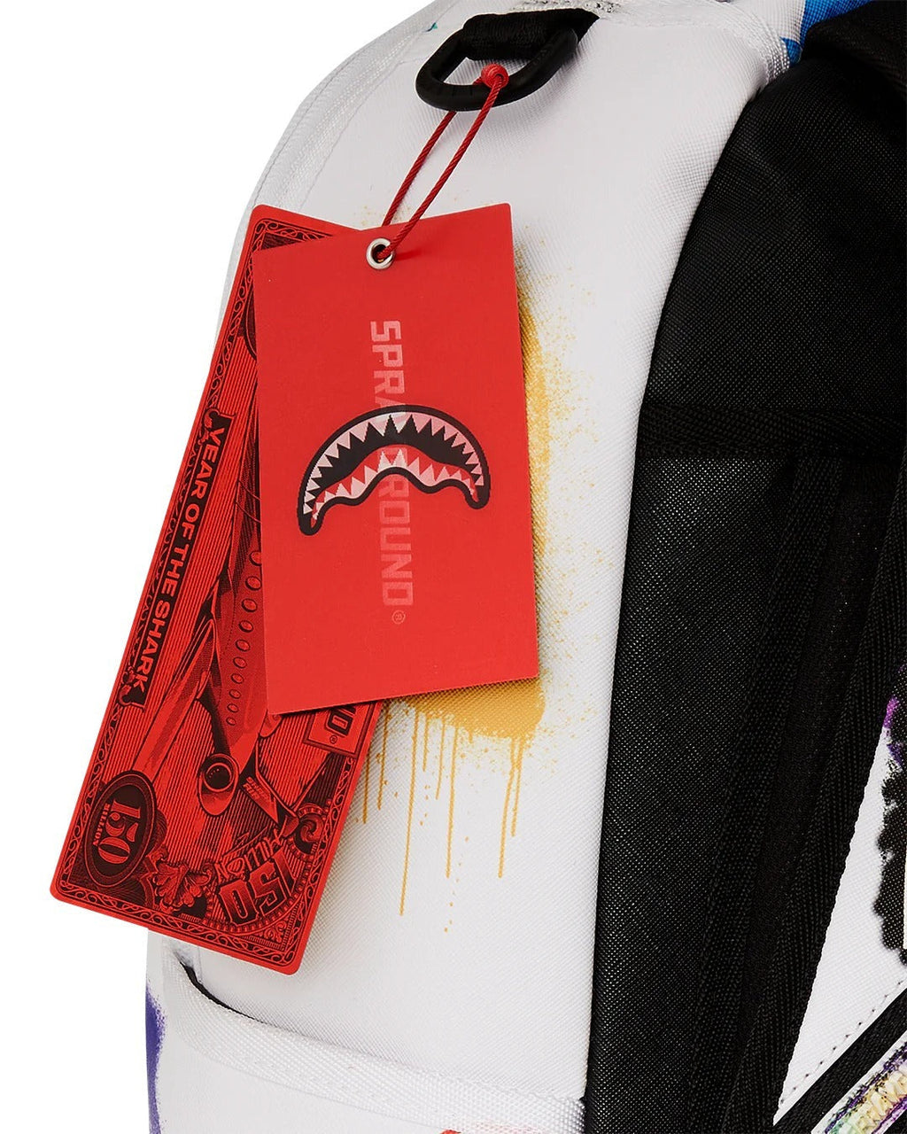 Sac à dos - SHARK CENTRAL STENCILS WHITE DLXSV BACKPACK - SPRAYGROUND - Sac à