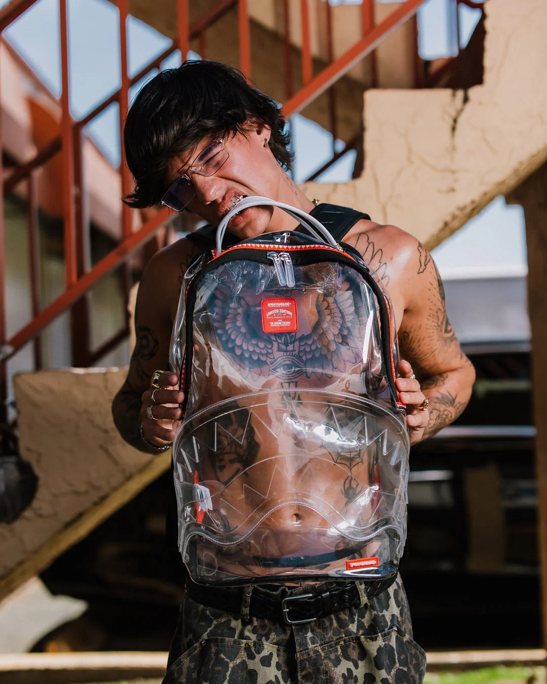 Sac à dos - VSM PIPING DLX CLEAR BACKPACK - SPRAYGROUND - Sac à