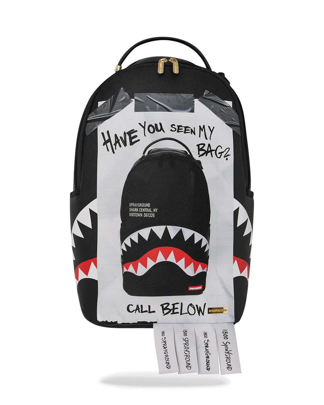 Sac à dos - MISSING BAG FLYER ON BAG WITH REAL CUT STRIPS BACKPACK - SPRAYGROUND - Sac à Image principale du produit