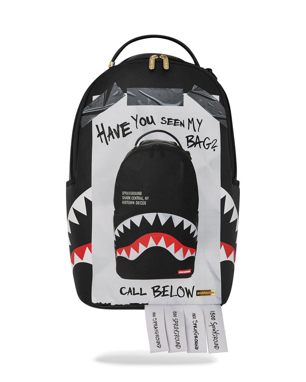 Sac à dos - MISSING BAG FLYER ON BAG WITH REAL CUT STRIPS BACKPACK - SPRAYGROUND - Sac à