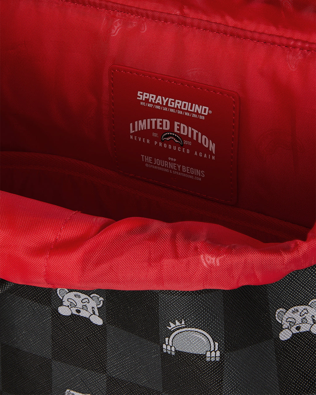 Sac à dos - GRAY PEEKING CHARACTER CHECK MONTE CARLO - SPRAYGROUND