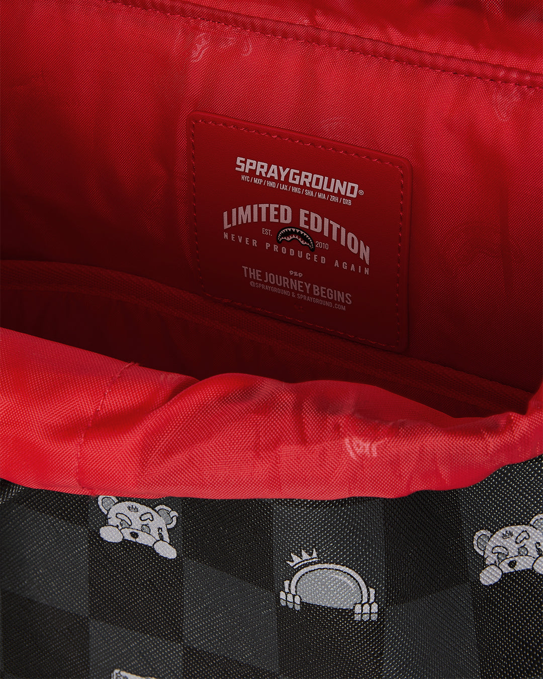 Sac à dos - GRAY PEEKING CHARACTER CHECK MONTE CARLO - SPRAYGROUND