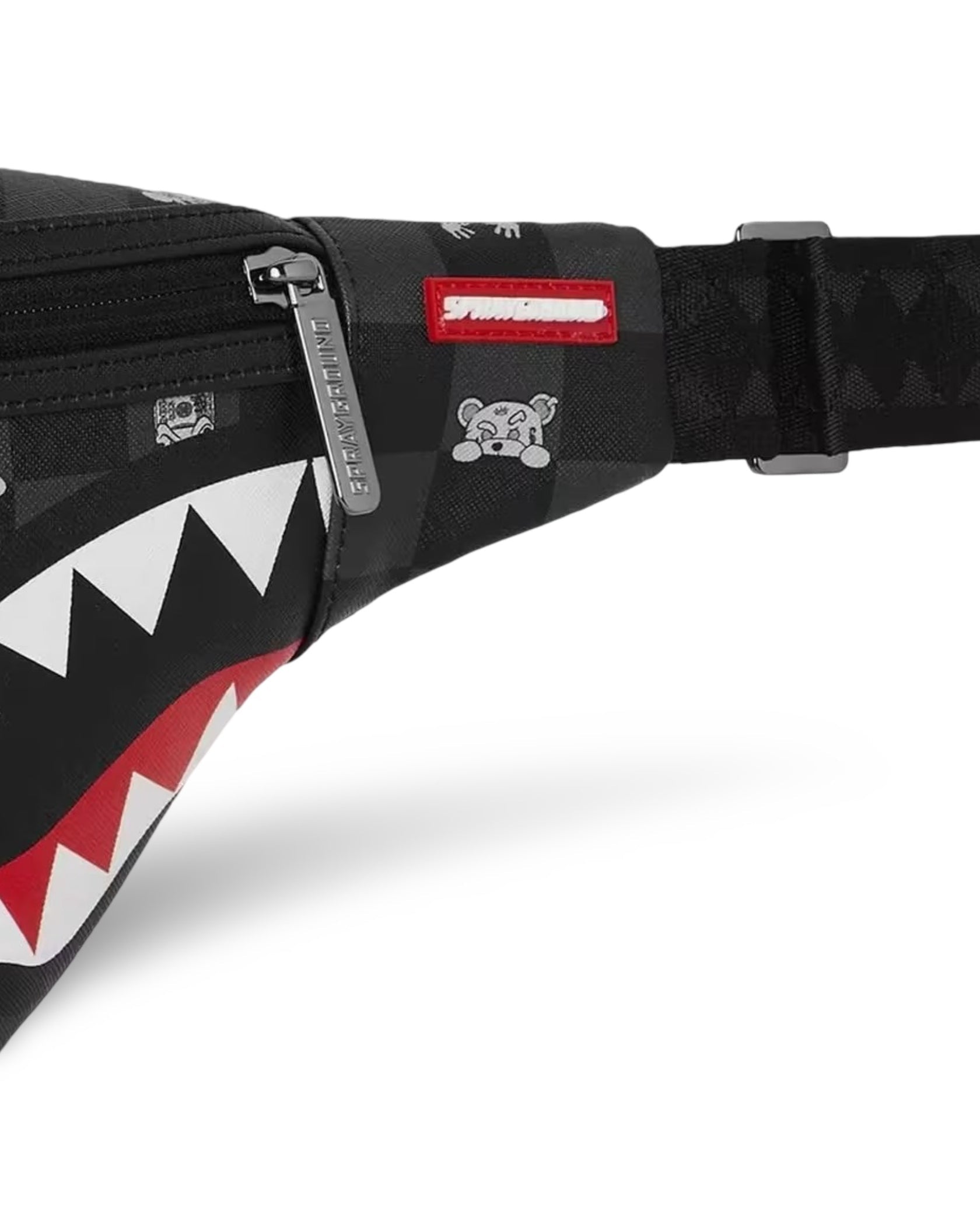 Sac - GRAY PEEKING CHARACTER CHECK SAVVY CROSSBODY - SPRAYGROUND