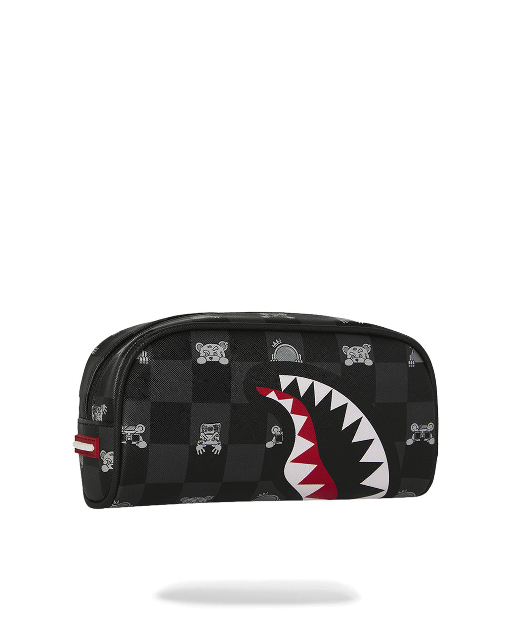 Trousse - GRAY PEEKING CHARACTER CHECK PENCIL POUCH - SPRAYGROUND
