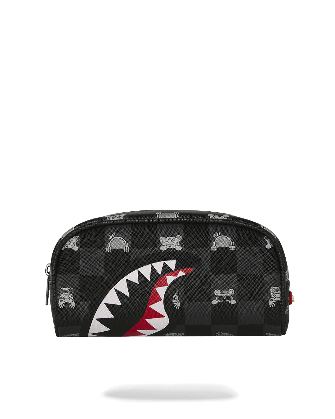 Trousse - GRAY PEEKING CHARACTER CHECK PENCIL POUCH - SPRAYGROUND