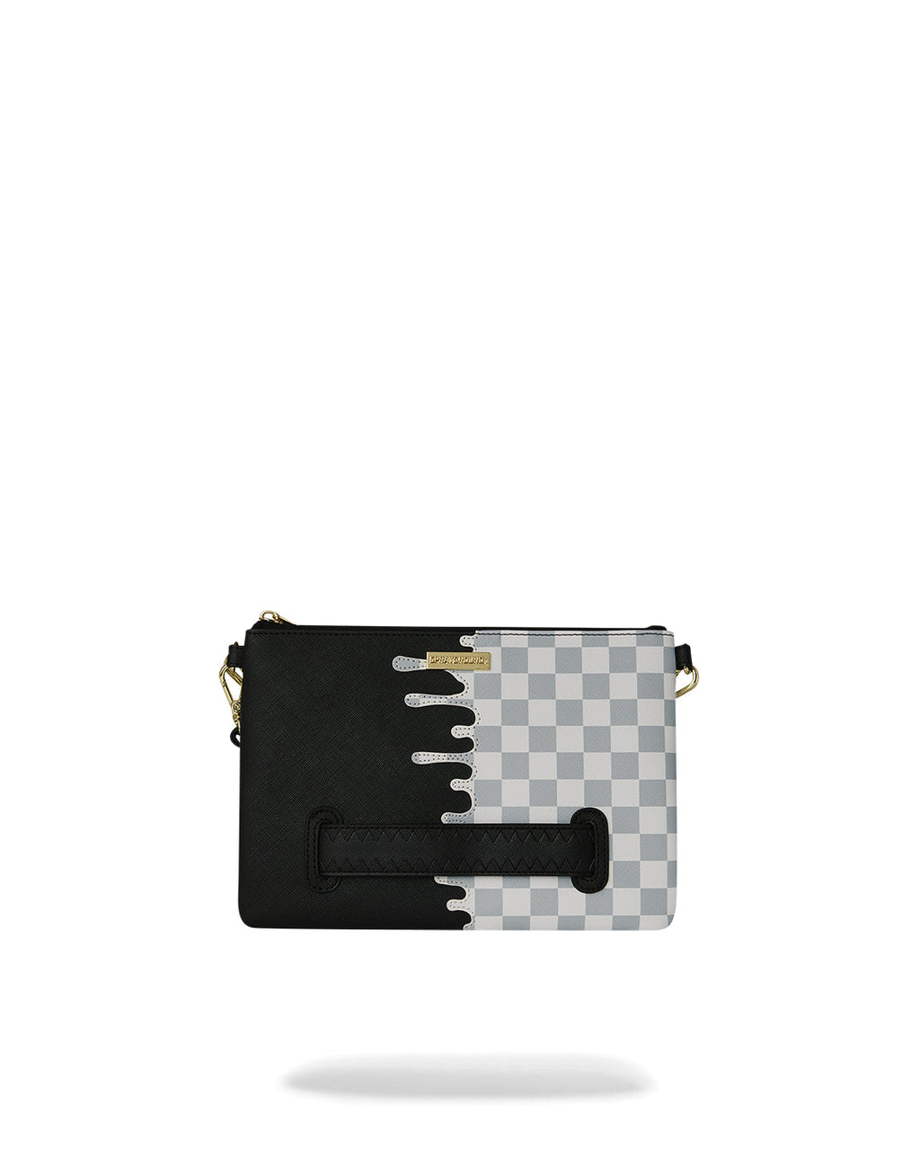 Sac - CREAM CHECK UNFINISHED SHARK CROSSBODY POUCHETTE - SPRAYGROUND