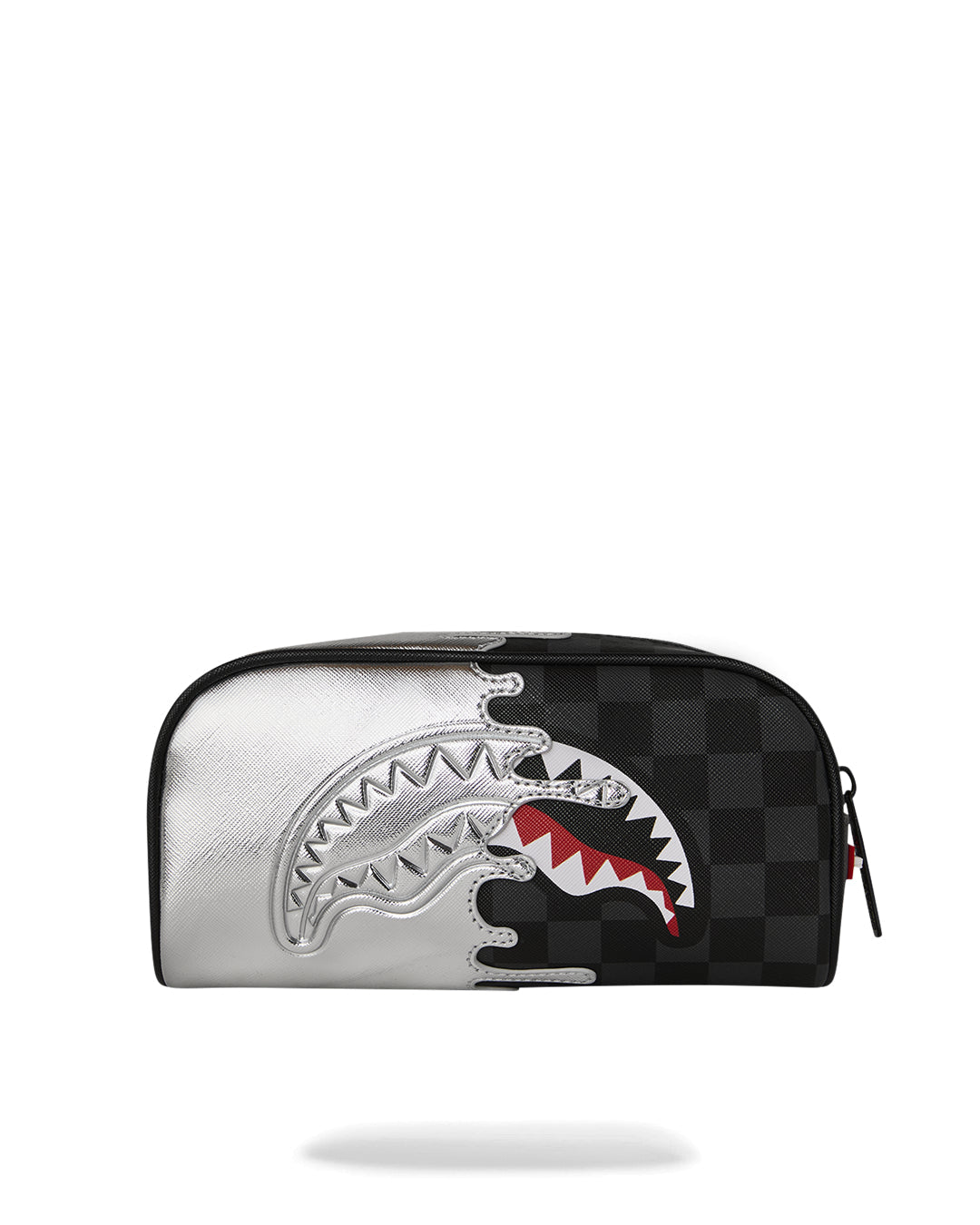 Trousse - SILVER SIDE DRIP BLACK CHECK PENCIL POUCH - SPRAYGROUND Main image
