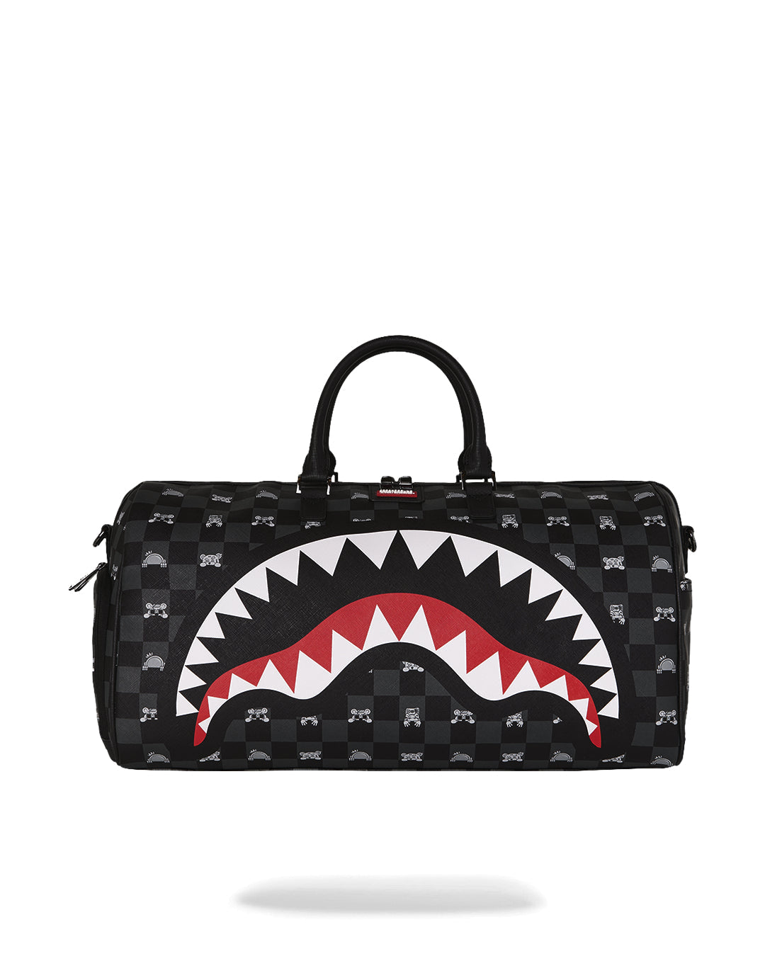 Sac  - GRAY PEEKING CHARACTER CHECK LARGE DUFFLE - SPRAYGROUND