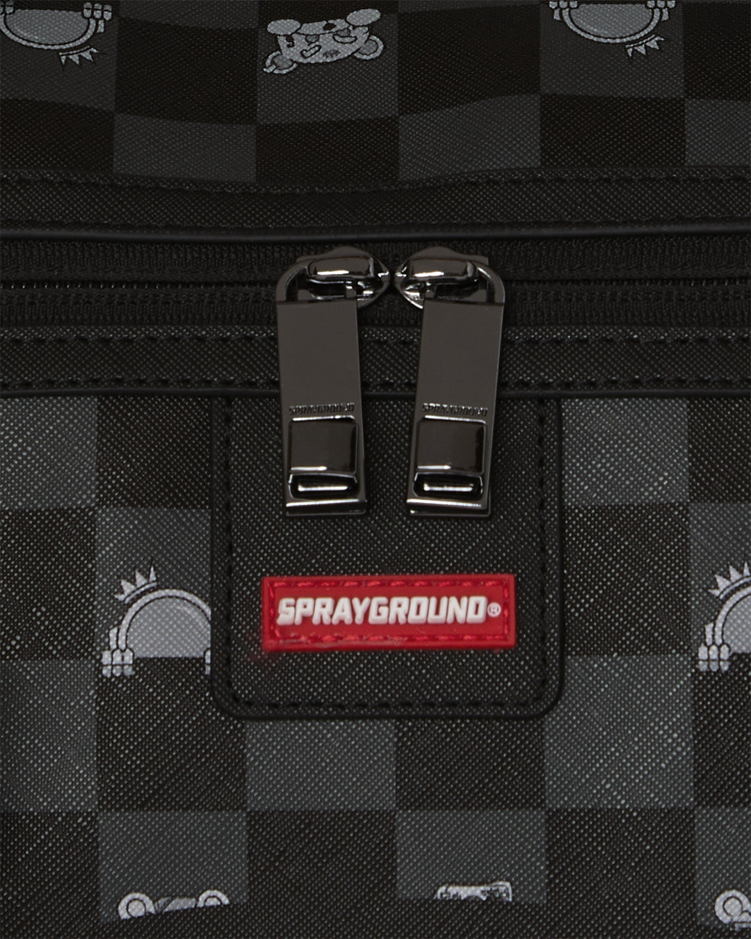Sac  - GRAY PEEKING CHARACTER CHECK LARGE DUFFLE - SPRAYGROUND