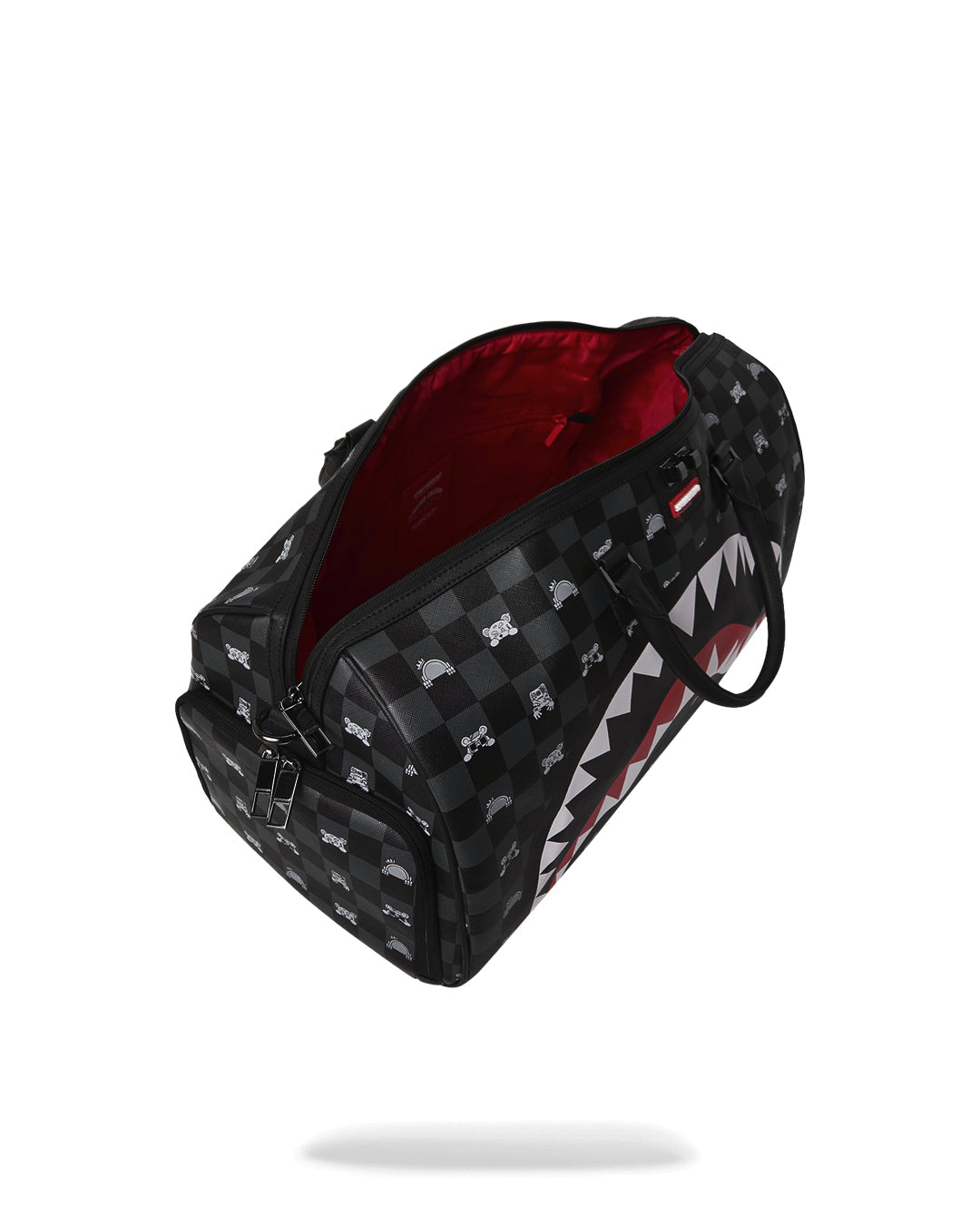 Sac  - GRAY PEEKING CHARACTER CHECK LARGE DUFFLE - SPRAYGROUND