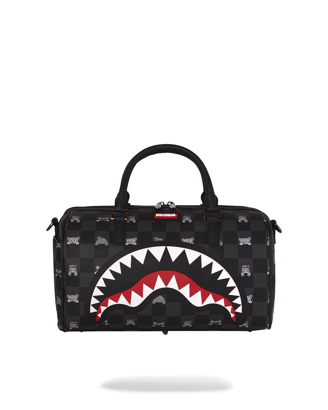 Sac  - GRAY PEEKING CHARACTER CHECK MINI DUFFLE - SPRAYGROUND