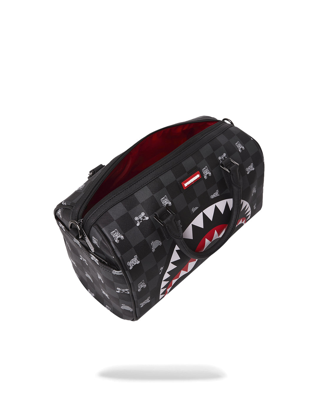 Sac  - GRAY PEEKING CHARACTER CHECK MINI DUFFLE - SPRAYGROUND