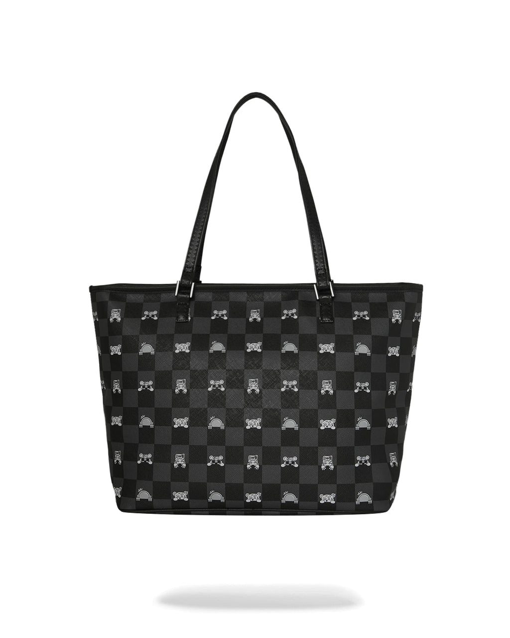Sac  - GRAY PEEKING CHARACTER CHECK TOTE - SPRAYGROUND