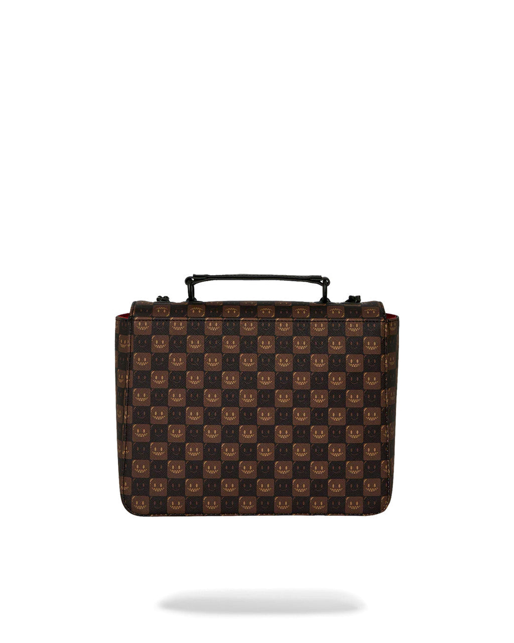 SHARKS IN PARIS WTF BUBBLE BROWN CHECK HANDBAG
